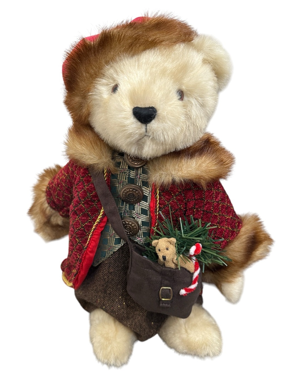 Boyds Bears Christmas Caroler Plush Bear 16” Holiday Collectible
